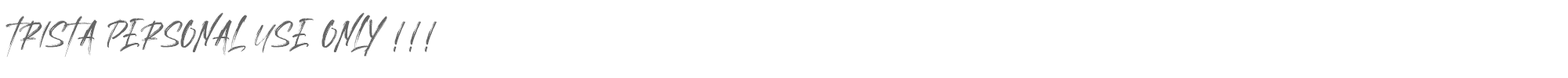 Sample characters Trista Font